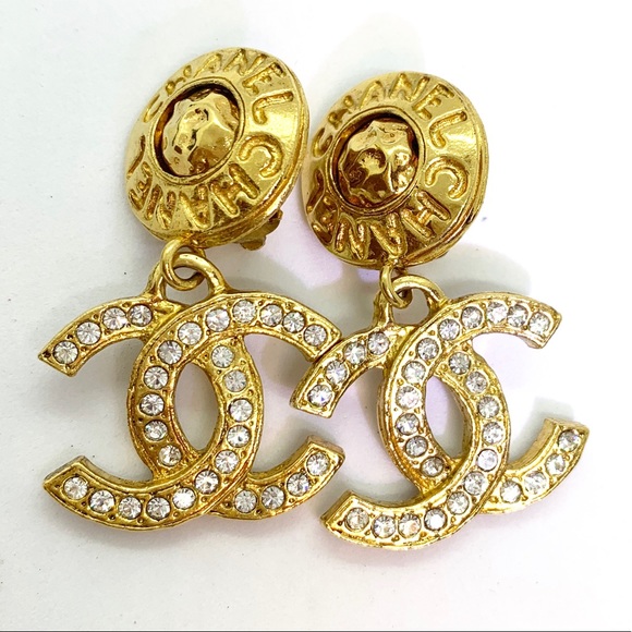 🚫SOLD🚫CHANEL Large Vintage Crystal Bling CC Clip - Picture 4 of 8